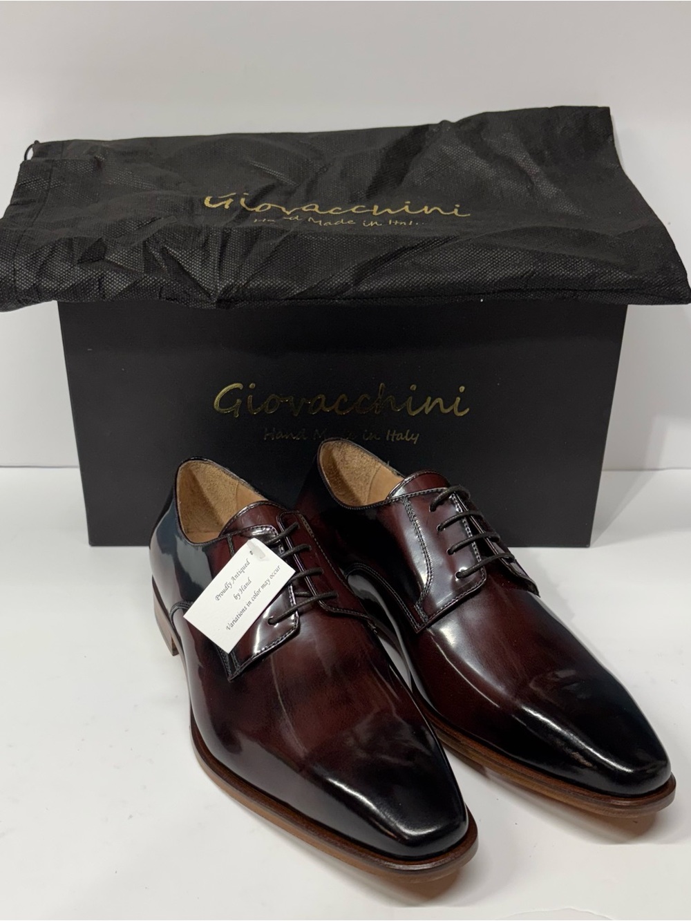 NWT Giovacchini Italian Wingtip Derbys #41G6 - Men’s Size 9.5 D